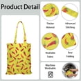thumbnail image 3 of Sac Fourre-Tout en Toile Piments Mignon Motif Légumes Rouges Épicés Illustration Peinture Esthétique Kawaii Dessin Animé Réutilisable Écologique Léger Pliable, 3 of 6