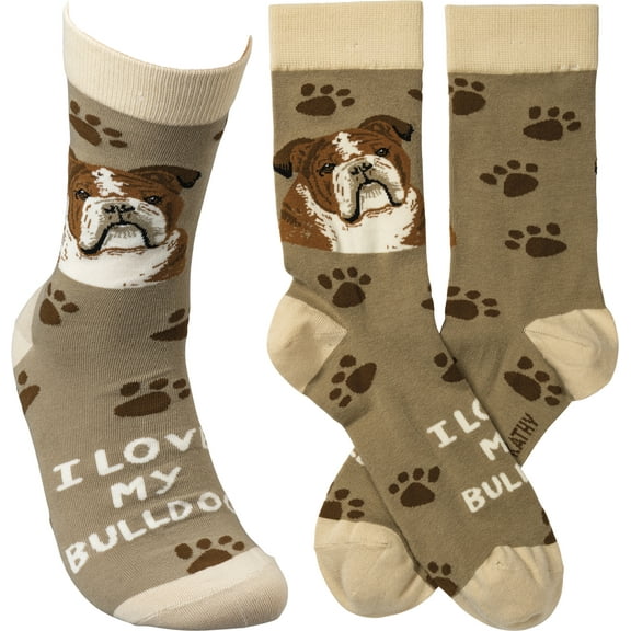 Primitives Socks - I Love My Bulldog