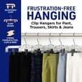 thumbnail image 5 of Lifemaster Clear Plastic Hangers - 20 Pieces 14 Inches Anti-Slip Space-Saving, Closet Organization Solution - Pants, Trousers, Skirts, Jeans Hangers with 360° Swivel Hook and Adjustable Clips - Clear, 5 of 5