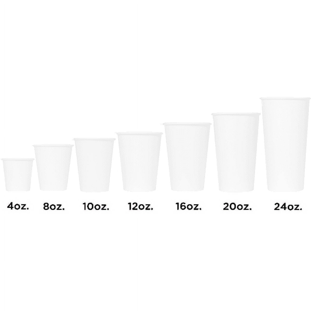 [1000 Pack] 4oz Disposable Espresso Cups, Karat Paper Hot Cup, White