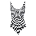 thumbnail image 4 of iTNHFP Plus Size Coverups for Womens Swimwear Women's Swimwear Tankini 2 Piece Normal Swimsuit Backless 2 Piece Printing Adjustable Print Color Padded Strap Bathing Suits Sexy Vacation Beach Wear, 4 of 5