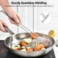 thumbnail image 6 of U-Taste 12in Long Cooking Tweezer: 18/8 Stainless Steel Food Grade Metal Kitchen Tong, Seamless-Welding Sturdy and Flexible for Grilling Frying Fish, Plating Pasta, Serving Salad (Pointed Tip, Siver), 6 of 10