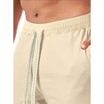 thumbnail image 3 of ORQ Men's Loose Pockets Drawstring Solid Casual Sport Short Pant, 3 of 6