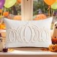 thumbnail image 2 of Btomtd Throw Pillow Covers 12 x 20 Inch, Tufted Embroidered Pumpkin Thanksgiving Fall Cushion Cases, Pillow Covers for Sofa Couch Bedroom, White, 2 of 6