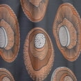 thumbnail image 4 of Designart 'Champignons Pattern On Black' Modern & Contemporary Curtain Panel, 4 of 5