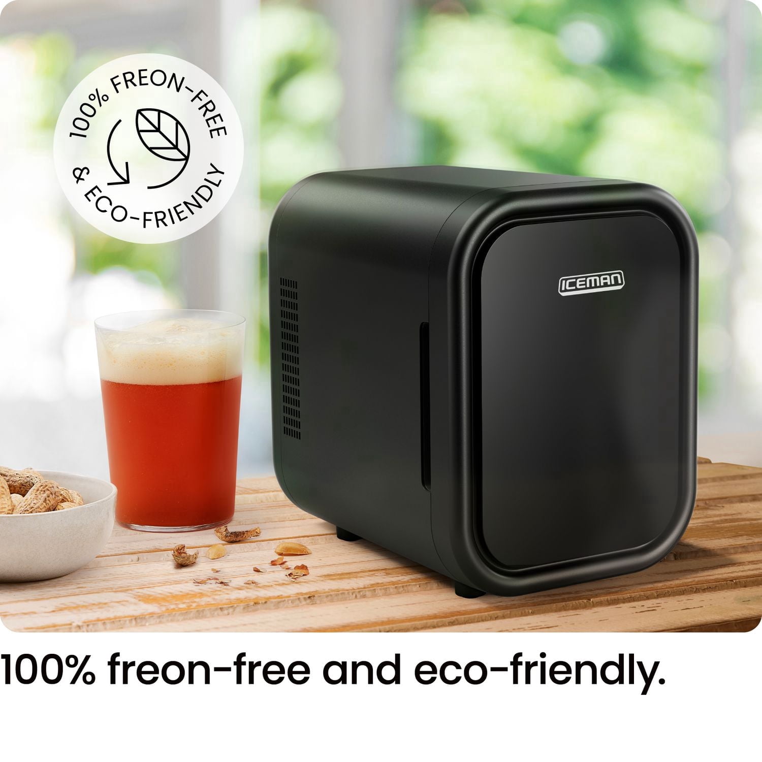 Mini-réfrigérateur portable ICEMAN avec 6 canettes de 355 ml (12 oz), refroidit et chauffe, prise pour voiture incluse - Noir, Nouveau