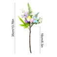 thumbnail image 3 of Rama de huevos de pascua artificiales | Decoración realista de espuma con bayas | Multicolor 35cm | Arreglo festivo de primavera realista | Exposición navideña resistente y duradera, 3 of 6