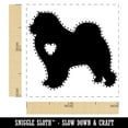 thumbnail image 2 of Chow Chow Dog with Heart Self-Inking Rubber Stamp Ink Stamper - Lime Green Ink - Small 1 Inch, 2 of 7