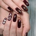 thumbnail image 3 of Yazhiji Maroon Nail Art Stickers Decals Nail Polish Stickers Nail Strips Decals (900+Designs) for Women, 3 of 9
