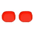 thumbnail image 1 of (2-Pack) Rinsvye Square Air Fryer Silicone Baking Pan Organizer Baking Tray Square Air Bakeware Organizer Fryer Silicone Multi Color Bakeware with Lids 8X8 Durable, 1 of 8