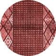 thumbnail image 1 of Ahgly Company Machine Washable Indoor Round Abstract Red Modern Area Rugs, 8' Round, 1 of 4