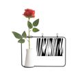 thumbnail image 1 of Brushwork Irregular Line Texture Artificial Rose Flower Hanging Vases Decoration Bottle, 1 of 3