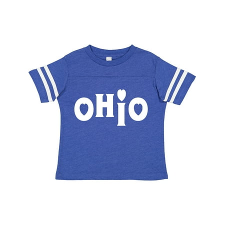 

Inktastic Ohio Hearts White Text Gift Toddler Boy or Toddler Girl T-Shirt