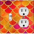 thumbnail image 1 of Metal Light Switch Plate Outlet Cover Mermaid Orange MER013, 1 of 13