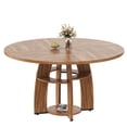 thumbnail image 2 of Kojooin 47 Inch Farmhouse Round Dining Table with Storage Shelf, Seats 4-6, Easy-Clean Surface and Adjustable Feet for Kitchen Living Room or Apartment, 2 of 7