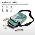 thumbnail image 7 of HELLHERO Crossbody Small Bags Marble Texture 4.33"x1.97"x7.09" with Shoulder Strap Adult for Travel Daily Use 2 Zippers, 7 of 7