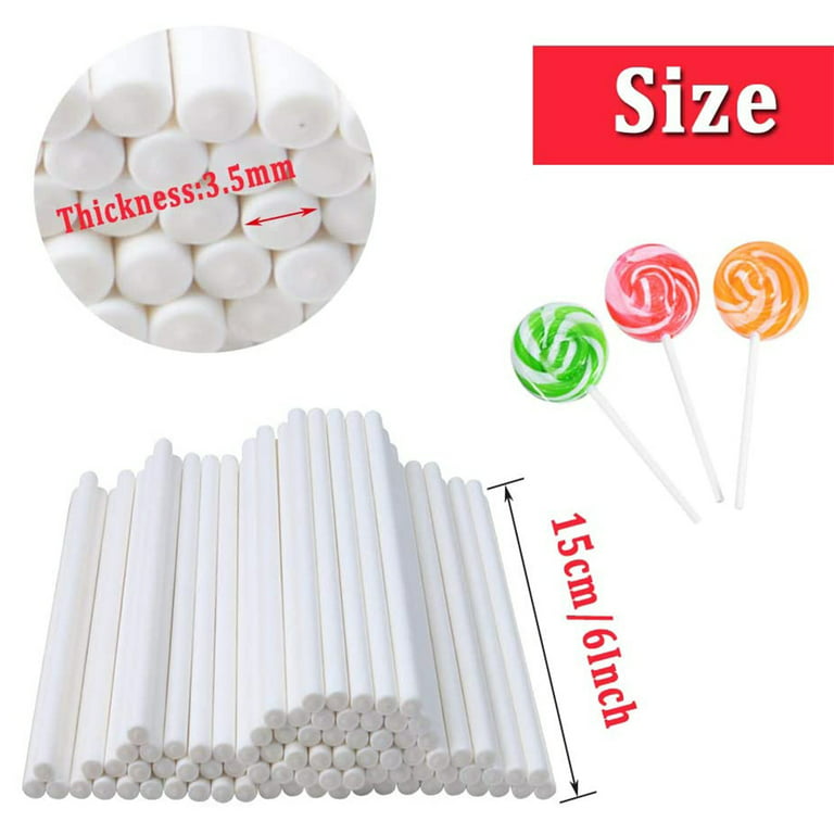  Wilton White 6-Inch Lollipop Sticks, Cake Pop Sticks, 100-Count  Currenlty #1 item for lollipop sticks search: Candy Making Sticks: Home &  Kitchen
