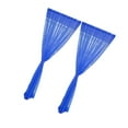 thumbnail image 2 of 2 Panel Kitchen Curtain Sheer Door Room Bedroom Window Voile Drape Deep Blue - 200x200cm, 2 of 9