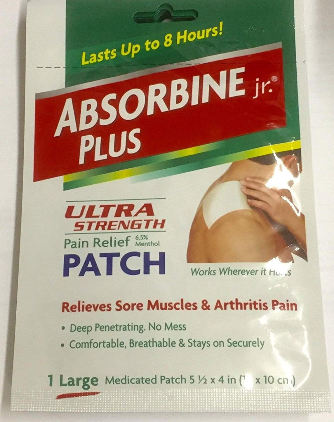 Absorbine Jr Ultra Strength Pain Relief Patch Lg