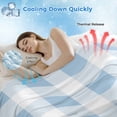 thumbnail image 3 of Blue Checkered Cooling Blanket, Lightweight Breathable Summer Throw Blanket with Double Sided Cold Effect, Blue White Buffalo Plaid Picnic Beach Blankets Bed Sheet for Hot Sleepers 60"x80", 3 of 8