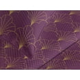 thumbnail image 3 of Ambesonne Art Deco Quilted Coverlet 3 Pcs, Plum Vintage Line Shells, King Size, Plum and Sand Brown, 3 of 4