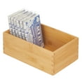 thumbnail image 6 of mDesign Bamboo Kitchen Pantry Organizer Bin, 2 Pack - Natural Wood, 6 of 8