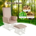 thumbnail image 5 of Costway Baby Nursery Relax Rocker Rocking Chair Glider & Ottoman Set w/Cushion Pink, 5 of 11