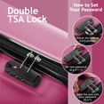 thumbnail image 6 of 3-Piece Luggage Sets (20", 24", 28"), ABS Lightweight Carry on Suitcase Set with Spinner Wheels & Lock for Travel, Business, 6 of 9