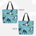 thumbnail image 2 of Wukai Flying Swallows Print Reusable Grocery Bag Shopping Bags with Zipper Shoulder Shopping Handle Bag Suitable for Outdoor Convenient Daily Bag, 2 of 8