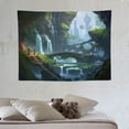 thumbnail image 4 of ONETECH Fantasy World Tapestry Fairytale Forest Enchanted Tree Tapestry Magical Forest Waterfall Wall Hanging for Home Decor Bedroom Living Room, 4 of 7