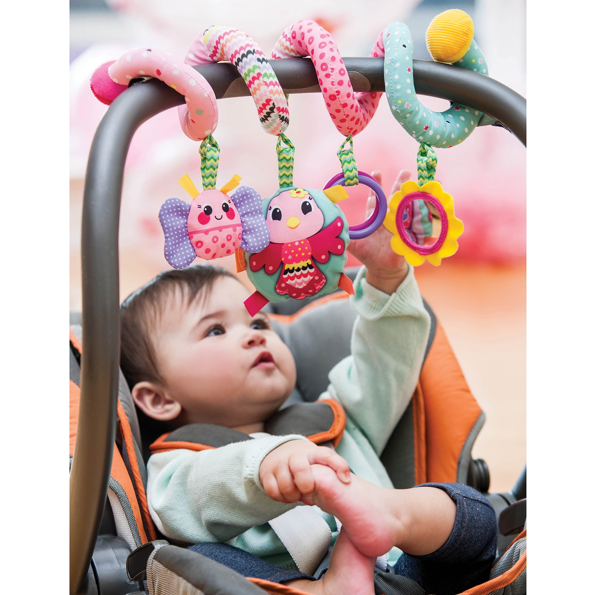 infantino spiral activity toy pink