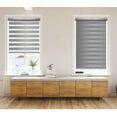 thumbnail image 6 of Lumi Blackout Cord-Free Zebra Blinds Fabric Roller 31" x72", Grey, 6 of 8