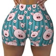 thumbnail image 2 of Picia Funny Pig Faces Printed Workout Shorts for Women Seamless Scrunch Butt Lifting High Waisted Yoga Gym Booty Running Moisture-wicking Short Pants-, 2 of 9