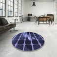 thumbnail image 3 of Ahgly Company Indoor Square Patterned Medium Slate Blue Area Rugs, 6' Square, 3 of 6