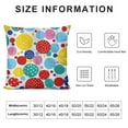 thumbnail image 5 of Chilfamy  Polka Dots Throw Pillow Covers,Blue Circles Endless Geometric Graphic Decorative Pillow Covers Digital Printing Blended Fabric for Couch Sofa Bed Invisible Zipper, 5 of 5
