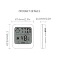 thumbnail image 2 of 1PCS Digital Thermometer Hygrometer with Comfort Face Display, Multi - Mount (Stand, Magnet, Hanging), Simple Design for Infectious Disease Prevention, Heat Stroke Avoidance – No Clock Function, 2 of 8
