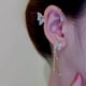 thumbnail image 4 of Pendientes para mujer, regalos para mujer, borlas, flores, pendientes colgantes, moda francesa, sin perforaciones, pendientes, clips para las orejas, pendientes, cosa, 4 of 5