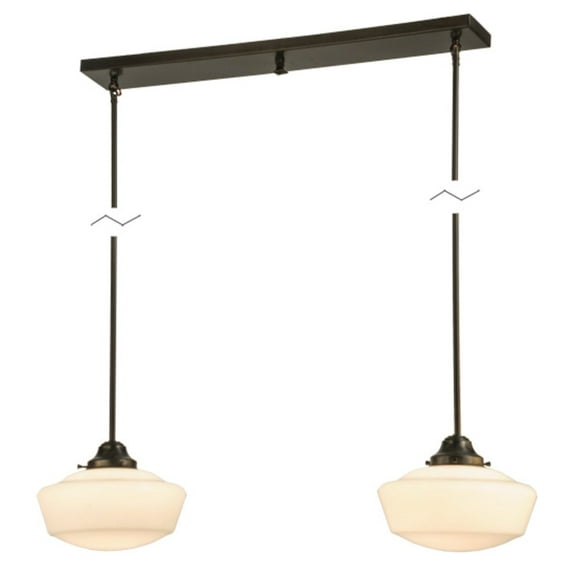 Meyda Tiffany 147635 Revival 2 Light 12" Wide Multi Light Pendant - Brown
