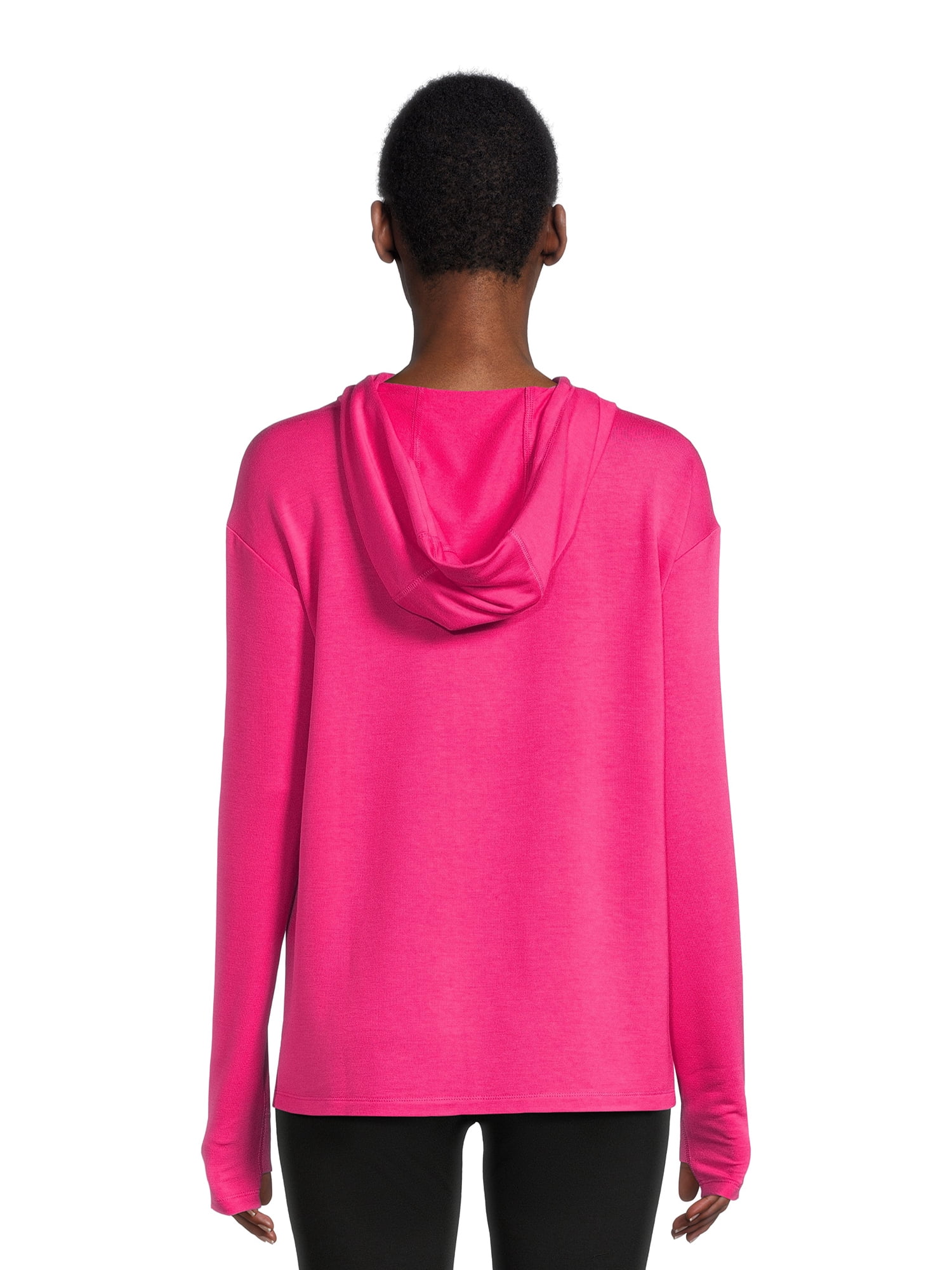 Athletic Works Women's French Terry Mock Neck Hoodie, Sizes XS-XXXL