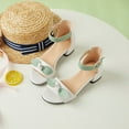 Little/big Kids Dress Shoes Pumps Low Heels Flower Open Toe Sandals