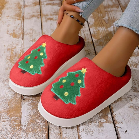 KANG Cute Thermal Slippers Indoor Floor Non Winter Slippers