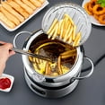 thumbnail image 2 of RKSTN Mini Fryer Household Stainless Steel Fryer with Strainer and Temperature Control Mini Fryer Kitchen Gadgets, 2 of 5