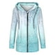 thumbnail image 3 of Suéter de invierno para mujer, chaqueta informal sin capucha y de manga larga, con cremallera y estampado, con capucha y manga larga, 3 of 5