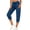 Blue, variant on Cargo Capris for Women High Waisted Petite Pants Lightweight Drawstring Pants Summer Quick Dry Capri with Pockets Beige for Size M