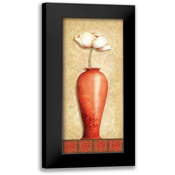 Corbin, Delphine 8x14 Black Modern Framed Museum Art Print Titled - Asian Red IV