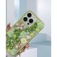 thumbnail image 4 of for iPhone 11 Bling Glitter Diamond Case,Women Girls Luxury Crystal Rhinestone Shiny Flowers Pearl Protective Cover Case for iPhone 11 6.1 inch,Pink Floral, 4 of 14