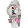 Minnie Mouse Analog Watch, White Croco PU Strap