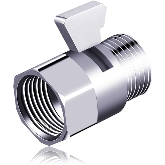 Shower Shut Off Valve G1/2" Brass Shower Head Flow Control Valve with Handle Lever G1/2 Universal Size for Shower Arm and Hose