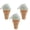 Green, variant on 3 Ice Cream Cones, Scented Candles, Soy Wax, Simulated Dessert Candles, Ornaments