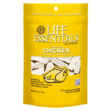 Life Essentials All-Natural Freeze Dried Chicken Dog & Cat Treats, 2 oz. bag
